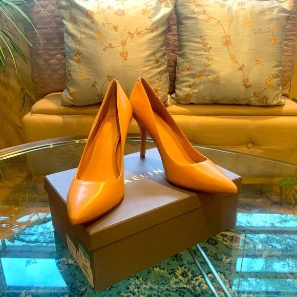 ✨Aerin✨ Caramel Fira-Calf Leather Stilettos - Picture 4 of 15